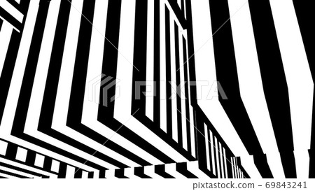Black and white stripes. Computer generated abstract background, 3D render Black and white stripes. Computer generated abstract background, 3D render 69843241