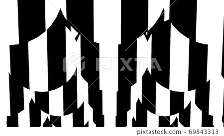 Black and white stripes. Computer generated abstract background, 3D render 69843313