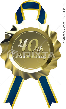 Anniversary with wavy sealing wax c ribbon Anniversary with wavy sealing wax c ribbon 69843569