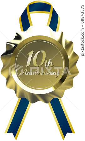 Anniversary with wavy sealing wax c ribbon Anniversary with wavy sealing wax c ribbon 69843575
