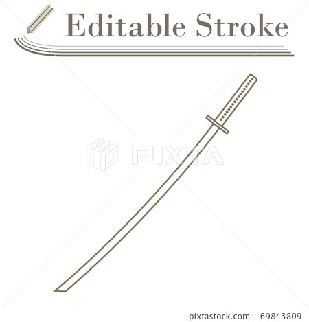 Japanese Sword Icon Japanese Sword Icon 69843809