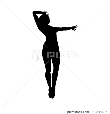 Naked sexy girls silhouette 69844604