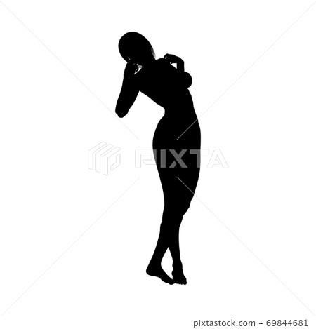 Naked Sexy Girls Silhouette Stock Illustration Pixta