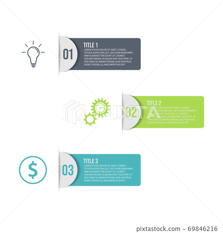 3 steps of business infographic vector 3 steps of business infographic vector 69846216