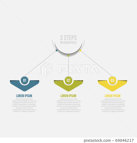 3 steps of business infographic vector 3 steps of business infographic vector 69846217