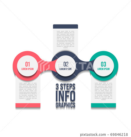 3 steps of business infographic vector 3 steps of business infographic vector 69846218