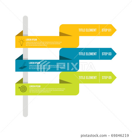 3 steps of business infographic vector 69846219