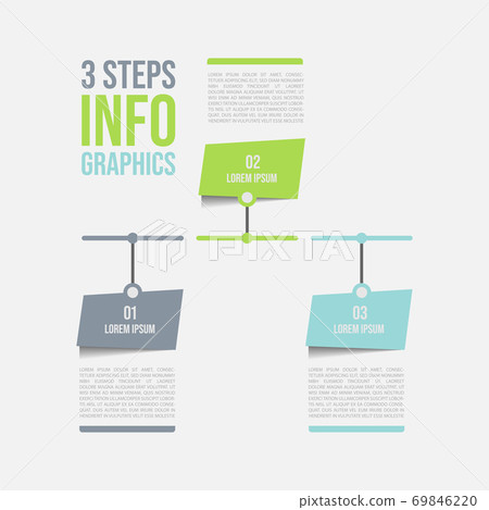 3 steps of business infographic vector 3 steps of business infographic vector 69846220