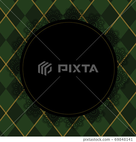 Gothic green plaid background 69848141