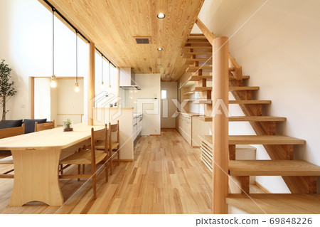 Stylish living dining kitchen image 69848226