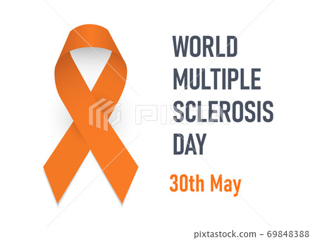 World multiple sclerosis day. Orange awareness ribbon. World multiple sclerosis day. Orange awareness ribbon. 69848388