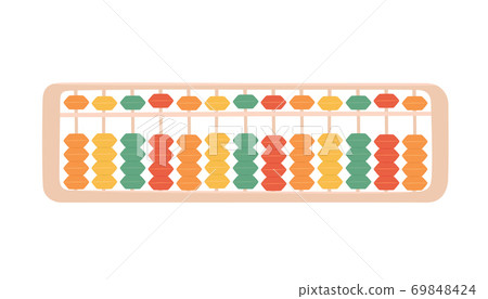 Abacus soroban for learning mental arithmetic for kids. Symbol of the Japanese system of mental math 69848424