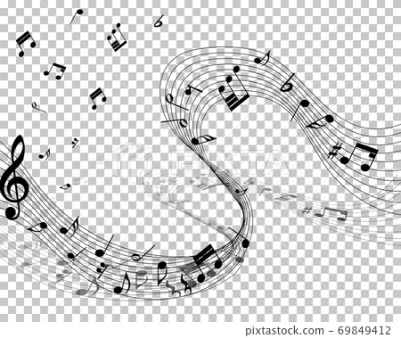 Musical note staff 69849412