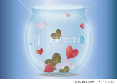 Heart blue back sinking in the aquarium 69849959