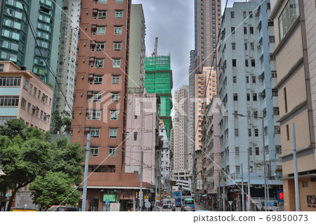 18 Sept 2020 the tram across the Kennedy Town , hong kong 18 Sept 2020 the tram across the Kennedy Town , hong kong 69850073