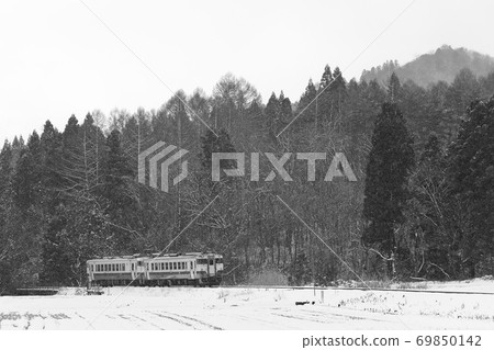 Snowy landscape Tadami line Snowy landscape Tadami line 69850142