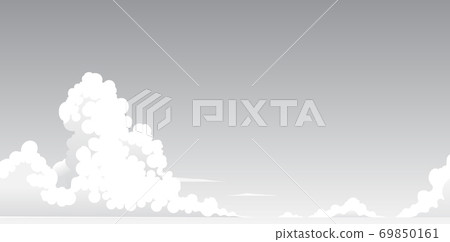 天空Irido雲卡通風格背景素材 69850161