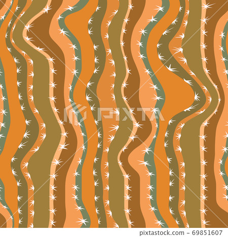 Cactus texture seamless pattern. - Stock Illustration [69851607] - PIXTA
