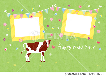 Year of the Ox-New Year's card template-2 tech 69851630