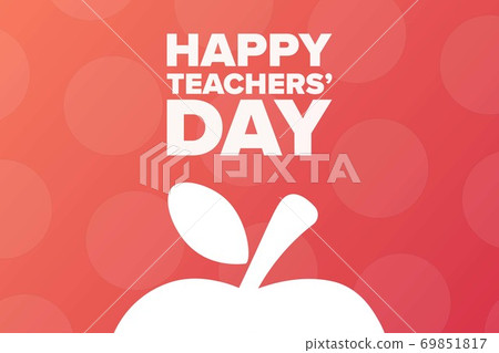 World Teachers Day. 5 October. Holiday concept. Template for background, banner, card, poster with 69851817