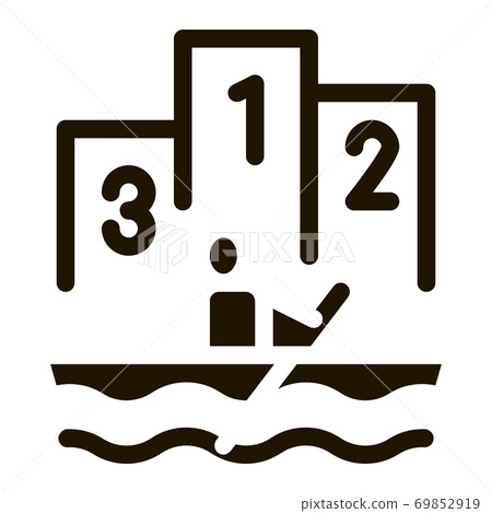 Boat Rowing Competition Canoeing Icon Vector Illustration Boat Rowing Competition Canoeing Icon Vector Illustration 69852919
