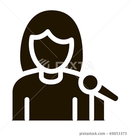 Singer Woman Human Talent Icon Vector Illustration Singer Woman Human Talent Icon Vector Illustration 69853373
