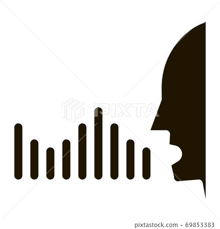 Human Voice Diagnostics Control Icon Vector... - Stock Illustration ...
