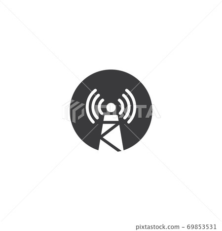 Signal Tower Icon Logo Template Signal Tower Icon Logo Template 69853531