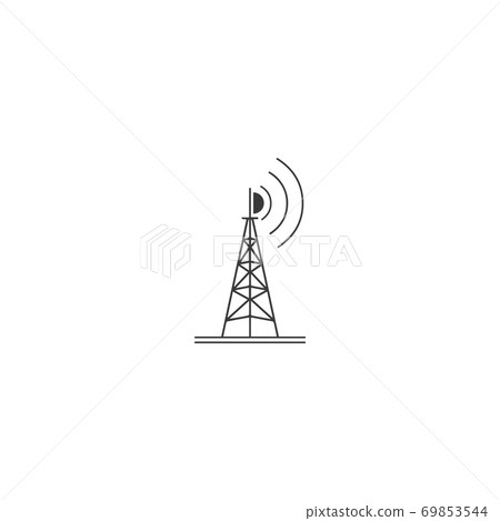 Signal Tower Icon Logo Template 69853544