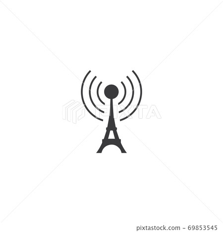 Signal Tower Icon Logo Template 69853545