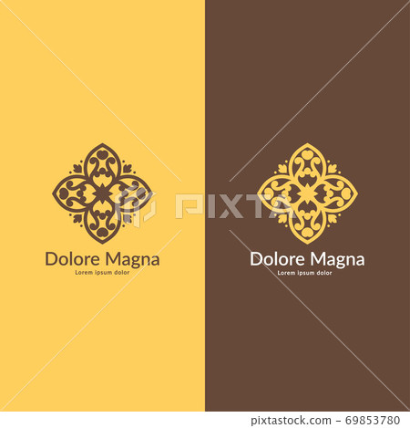Logo with decorative vector ornament. Logo with decorative vector ornament. 69853780