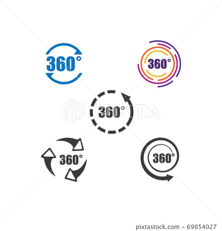 Angle 360 degrees sign icon - Stock Illustration [69854027] - PIXTA