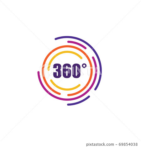 Angle 360 degrees sign icon - Stock Illustration [69854038] - PIXTA