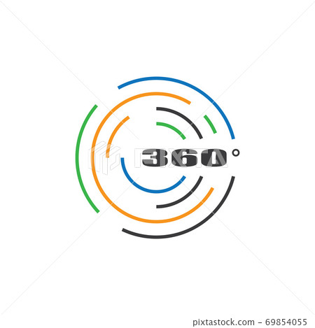 Angle 360 degrees sign icon Angle 360 degrees sign icon 69854055