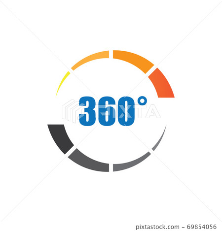 Angle 360 degrees sign icon Angle 360 degrees sign icon 69854056
