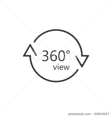 Angle 360 degrees sign icon Angle 360 degrees sign icon 69854057