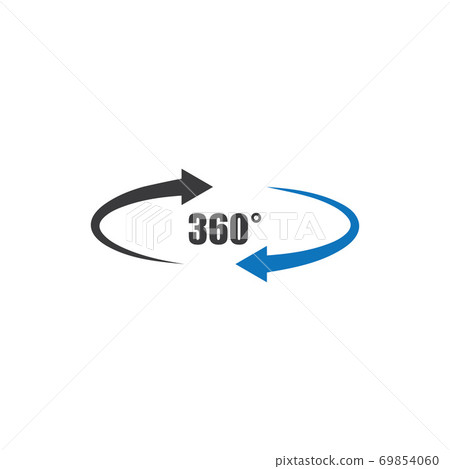 Angle 360 degrees sign icon Angle 360 degrees sign icon 69854060