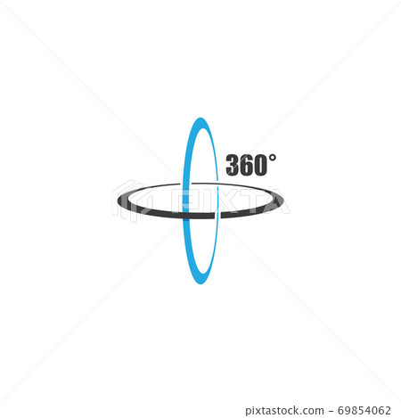 Angle 360 degrees sign icon Angle 360 degrees sign icon 69854062