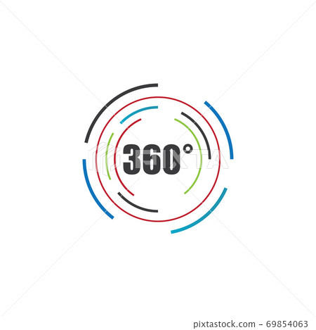 Angle 360 degrees sign icon Angle 360 degrees sign icon 69854063