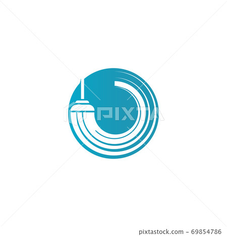 Broom cleaning icon vector design - Stock Illustration [69854786] - PIXTA