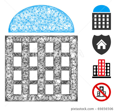 Office Building Web Vector Mesh Illustration Office Building Web Vector Mesh Illustration 69856506
