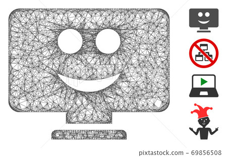 Display Smile Web Vector Mesh Illustration Display Smile Web Vector Mesh Illustration 69856508