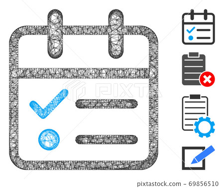 Day Tasklist Web Vector Mesh Illustration 69856510