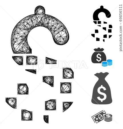 Disappear Dollar Web Vector Mesh Illustration Disappear Dollar Web Vector Mesh Illustration 69856511