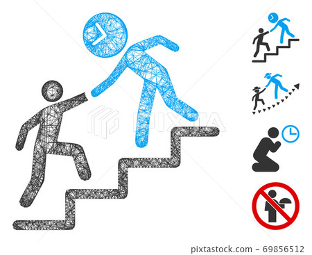 Time Manager Help Web Vector Mesh Illustration 69856512