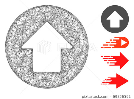 Up Arrow Web Vector Mesh Illustration Up Arrow Web Vector Mesh Illustration 69856591