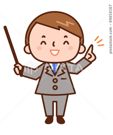 指著指示棒的商人 指著指示棒的商人 69858167