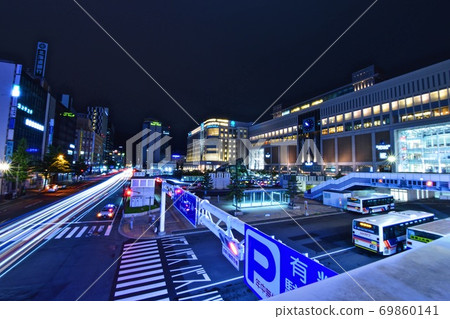 Night view of Sapporo station 69860141