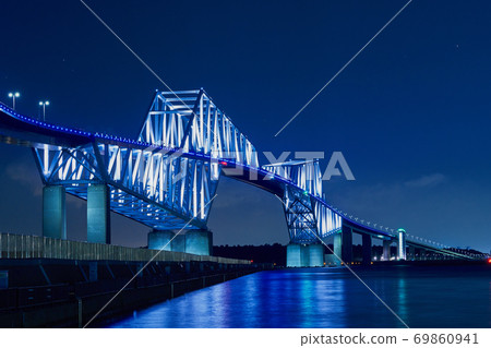 東京灣夜景東京門大橋 69860941