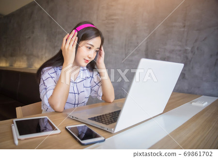 Portrait of Young asian happiness wearing 69861702